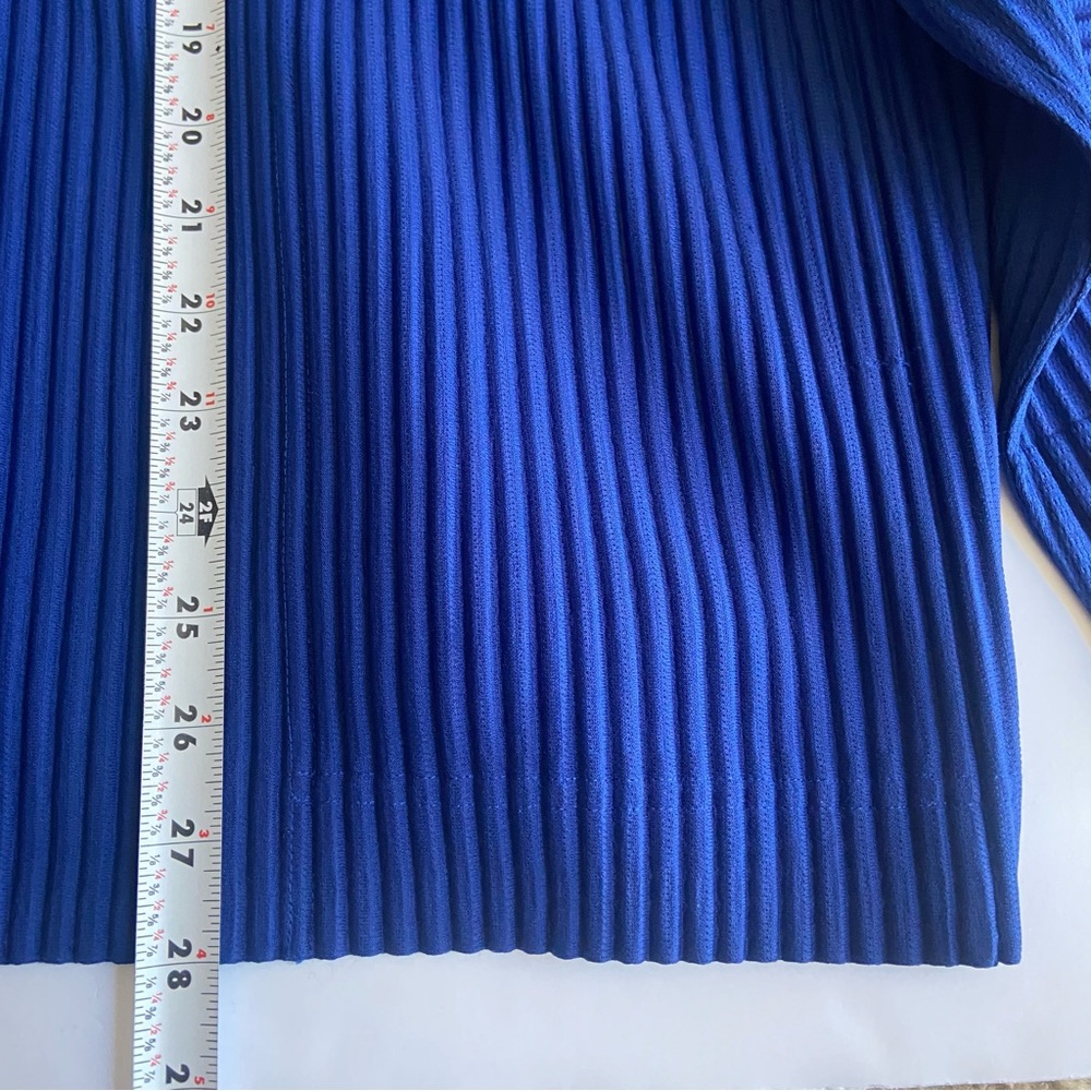 Homme Plisse Issey Miyake Blue Cotton Surface Pleated Cardigan Jacket size 4 - Picture 11 of 13